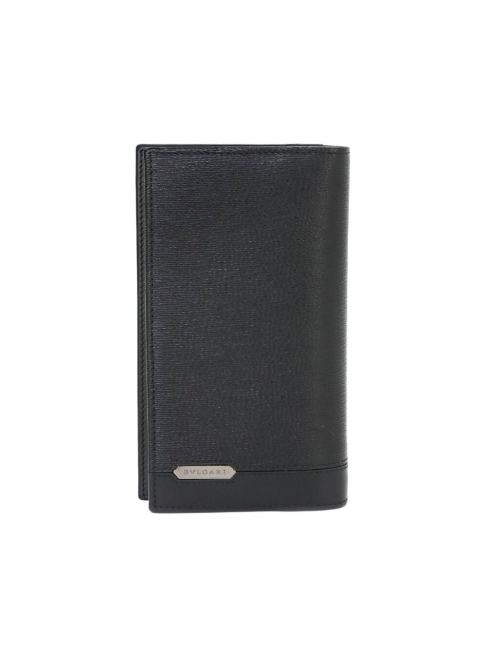 Bvlgari Serpenti Scalier Man Bifold Wallet Leather Black Gunmetal